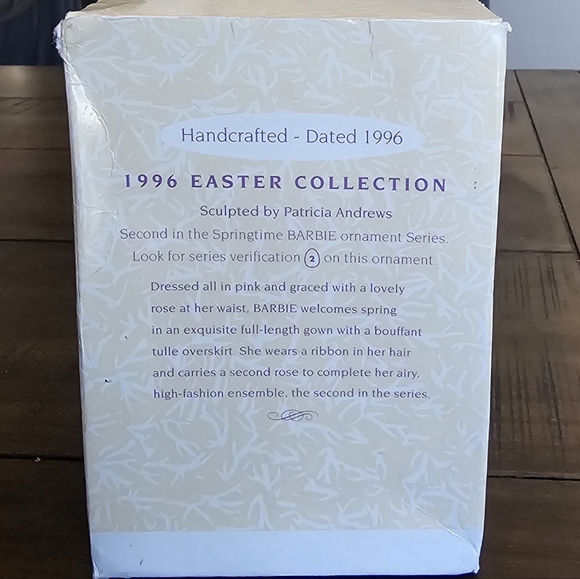 1996 Handcrafted Easter collection springtime Barbie Keepsake ornament - Picture 3 of 5